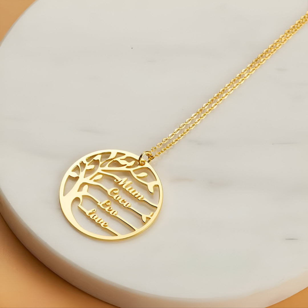 COLLIER ARBRE DE VIE JUSQU'À 4 PRÉNOMS