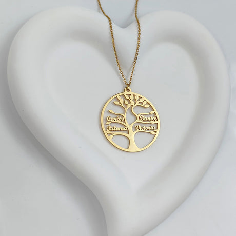 COLLIER ARBRE DE VIE JUSQU'À 9 PRÉNOMS
