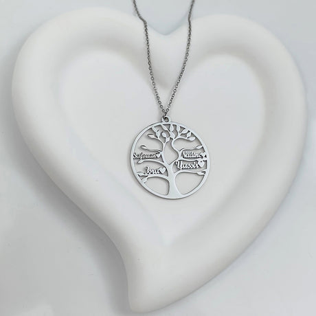 COLLIER ARBRE DE VIE JUSQU'À 9 PRÉNOMS