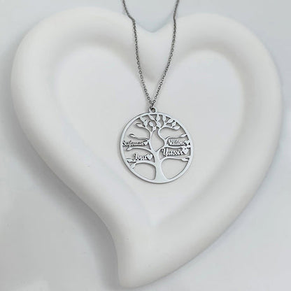 COLLIER ARBRE DE VIE JUSQU'À 9 PRÉNOMS
