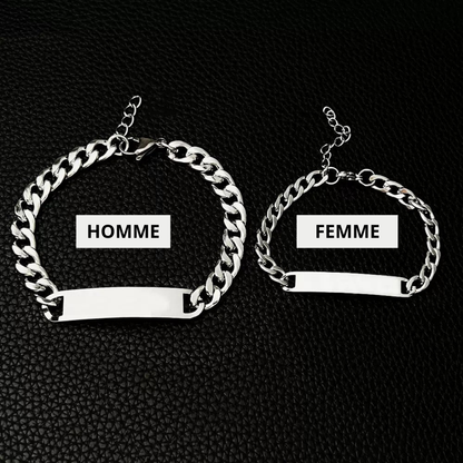 2 Bracelets Signature – Argent - Homme & Femme