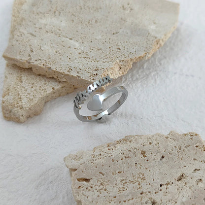 BAGUE COEUR AJUSTABLE 1 PRÉNOM