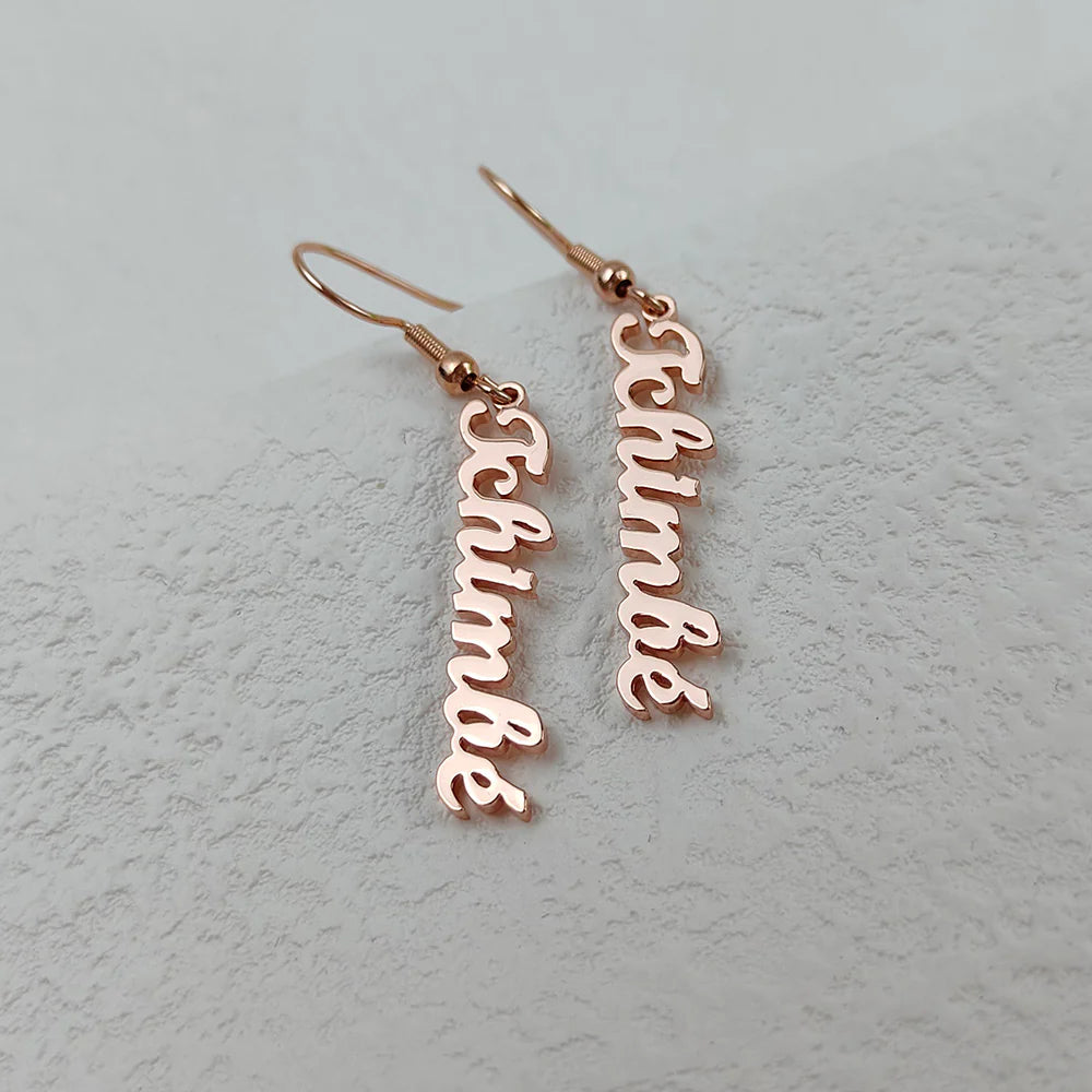 BOUCLES D'OREILLES PENDANTES JUSQU'À 2 PRÉNOMS
