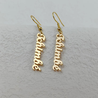 BOUCLES D'OREILLES PENDANTES JUSQU'À 2 PRÉNOMS