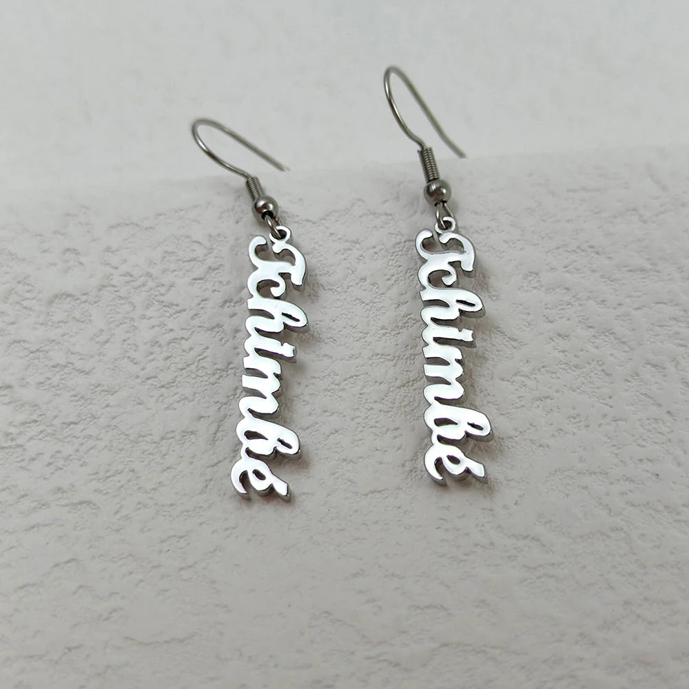 BOUCLES D'OREILLES PENDANTES JUSQU'À 2 PRÉNOMS