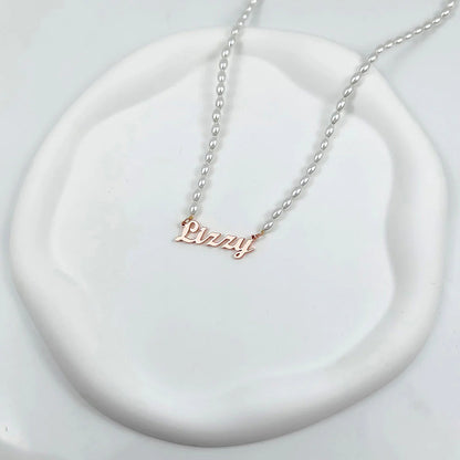 COLLIER PERLES 1 PRÉNOM