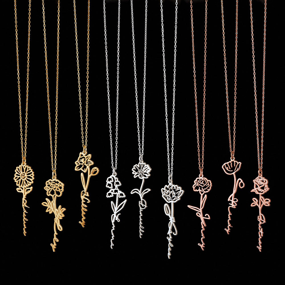 COLLIER FLEUR DU MOIS & PRENOM