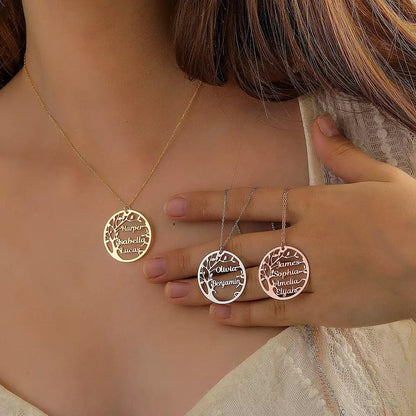 COLLIER ARBRE DE VIE JUSQU'À 4 PRÉNOMS