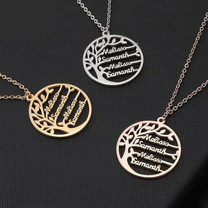 COLLIER ARBRE DE VIE JUSQU'À 4 PRÉNOMS