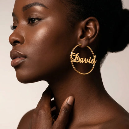 BOUCLES D'OREILLES CRÉOLES JUSQU'À 2 PRÉNOMS