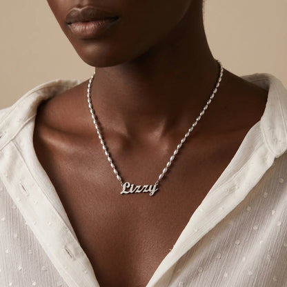 COLLIER PERLES 1 PRÉNOM